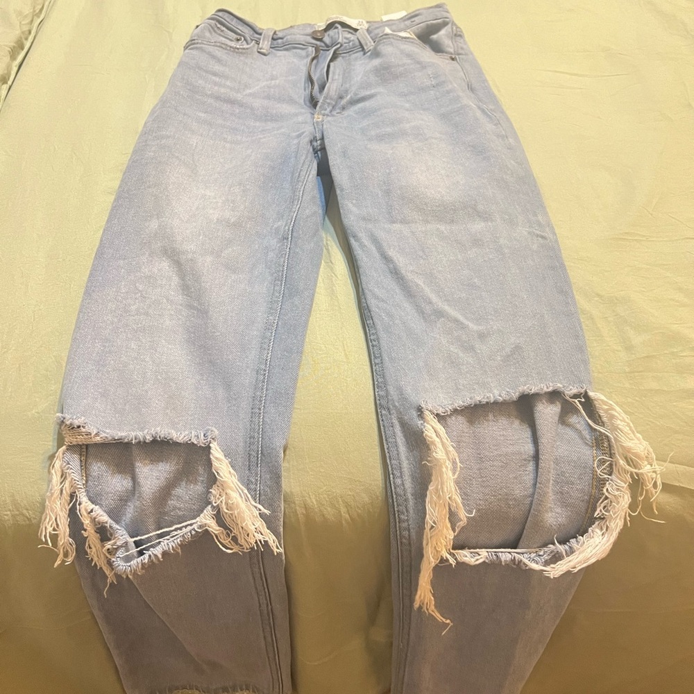 Abercrombie 90’s straight ultra high rise jean